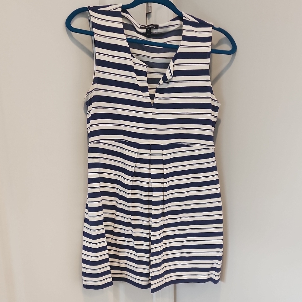 Isabella Oliver Navy and White Striped Tank Top